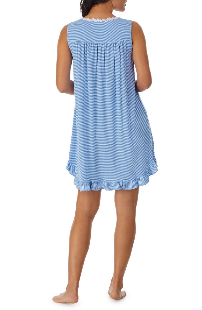 Eileen West Stripe Short Sleeveless Knit Nightgown, Alternate, color, 