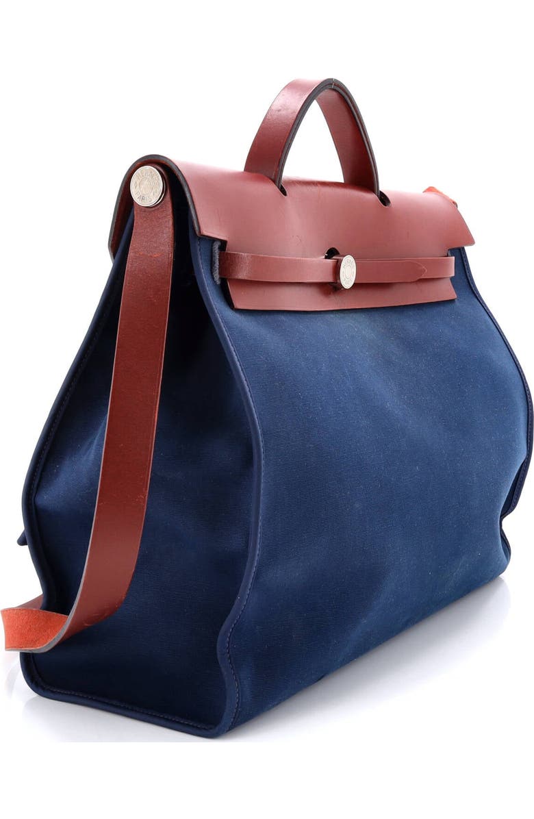 Pre-Owned Hermes Herbag Zip Leather and Toile 39, Alternate, color,