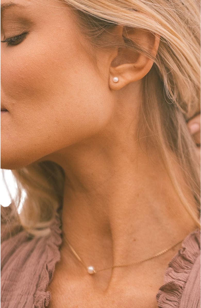 MADE BY MARY Pearl Choker Necklace, Alternate, color, Gold Vermeil