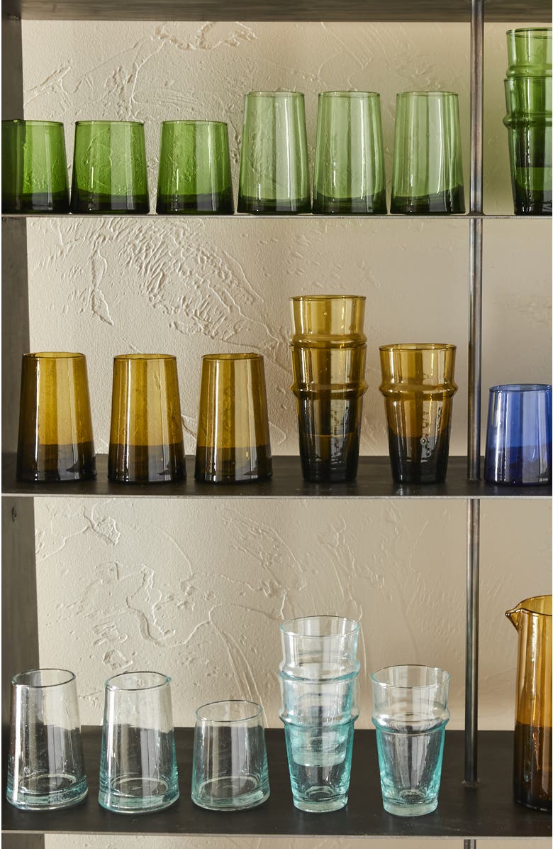 Verve Culture Moroccan Cone Glass Large, Alternate, color, Green