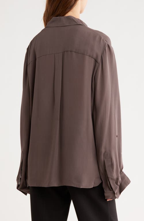 Twp New Morning After Silk Button-up Shirt In Brown