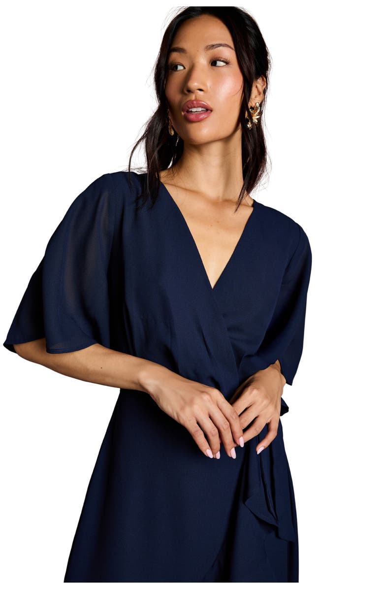 Coast Angel Sleeve Bridesmaid Maxi Dress, Alternate, color, Navy
