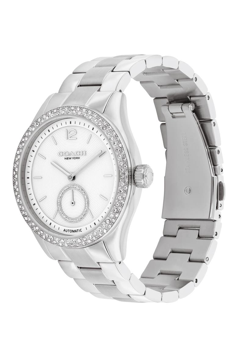 Brooks Bracelet Watch, 38mm, Alternate, color, SILVER