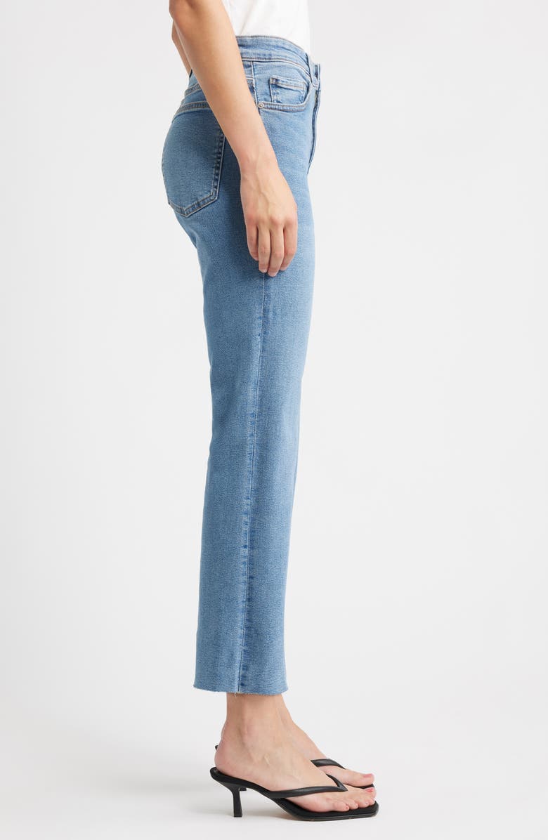 MANGO Sienna Raw Hem Crop Flare Jeans, Alternate, color, Medium Blue