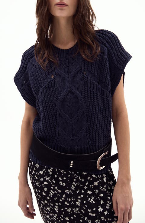 Pistacchio Cable Knit Sweater Vest