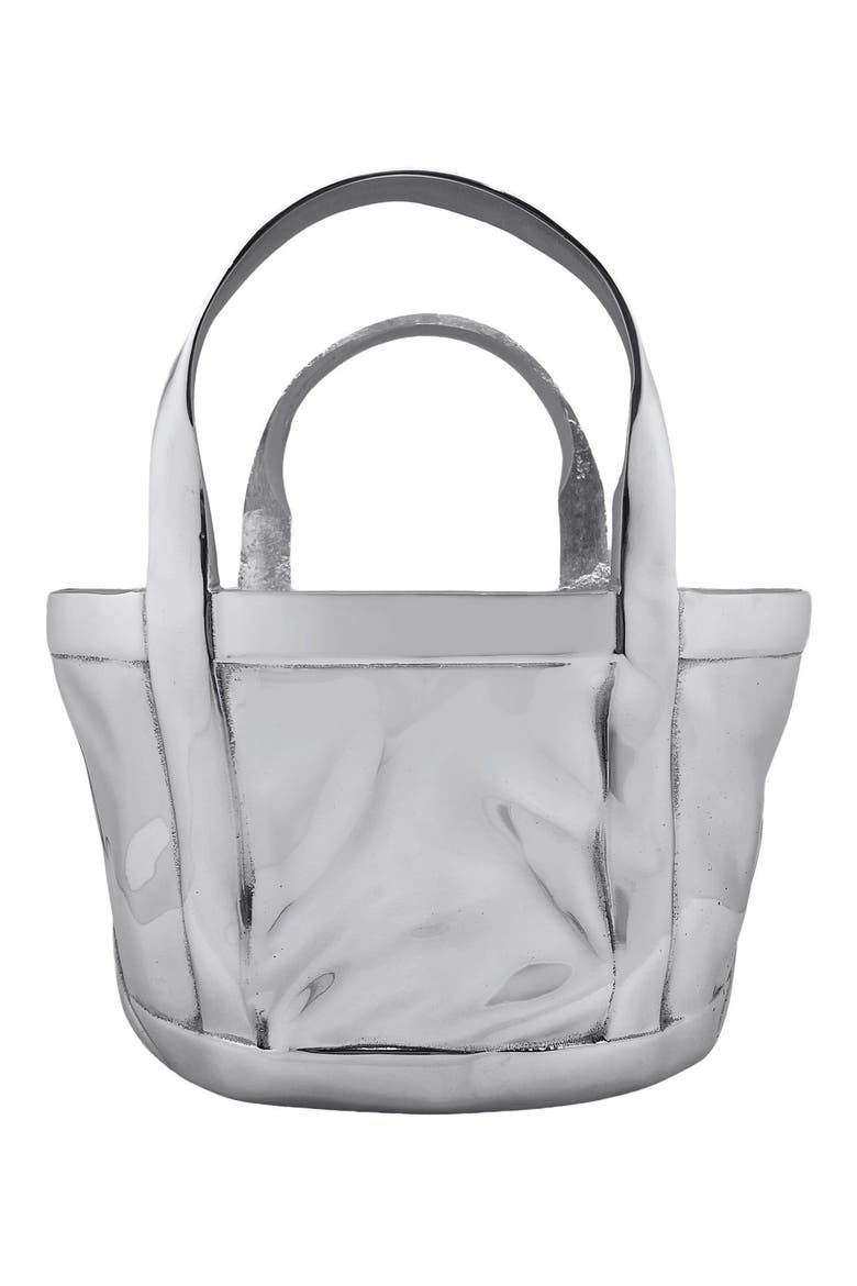 Tote Bag Wine Bucket, Main, color, SILVER