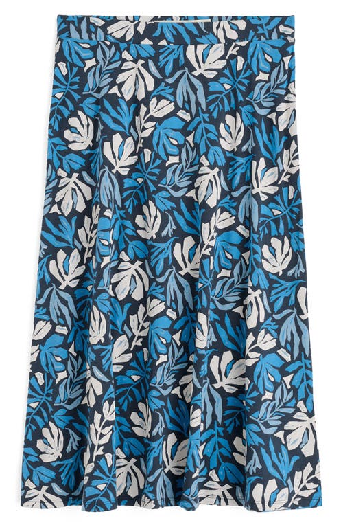 Seasalt Cornwall Rose A-line Stretch Organic Cotton Midi Skirt In Multi