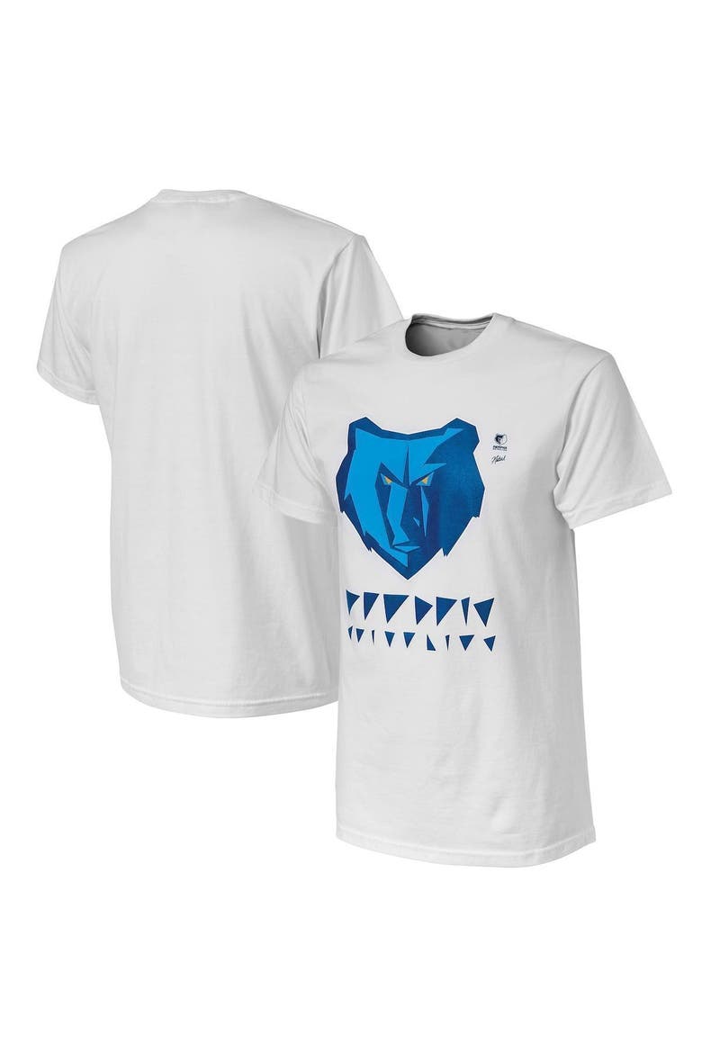 Men's NBA x Naturel White Memphis Grizzlies No Caller ID T-Shirt, Alternate, color, White