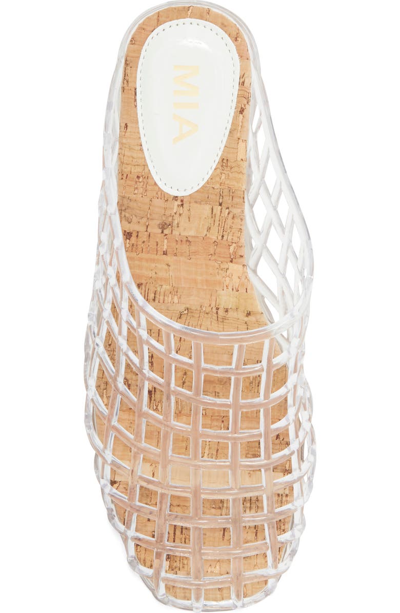 MIA Sophie Clear Woven Mule, Alternate, color, Clear