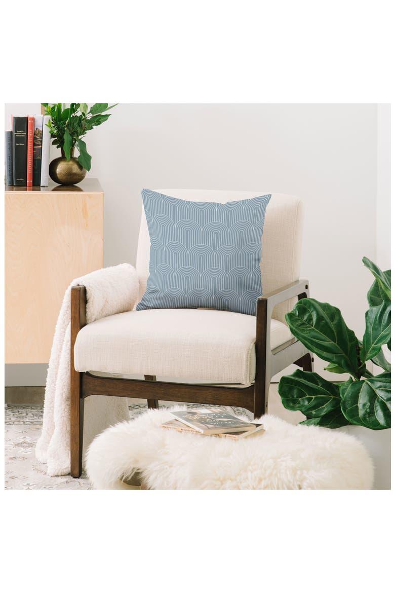 Arch Pattern Throw Pillow, Alternate, color, BLUE