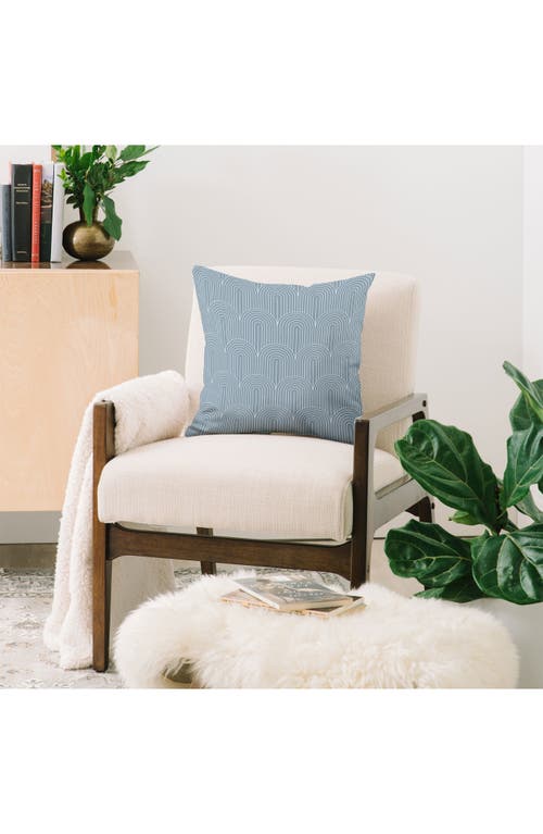 Deny Designs Arch Pattern Throw Pillow In Blue