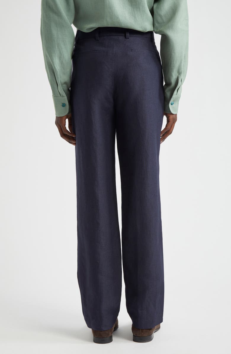 De Bonne Facture Two-Pleat Linen Trousers, Alternate, color, 
