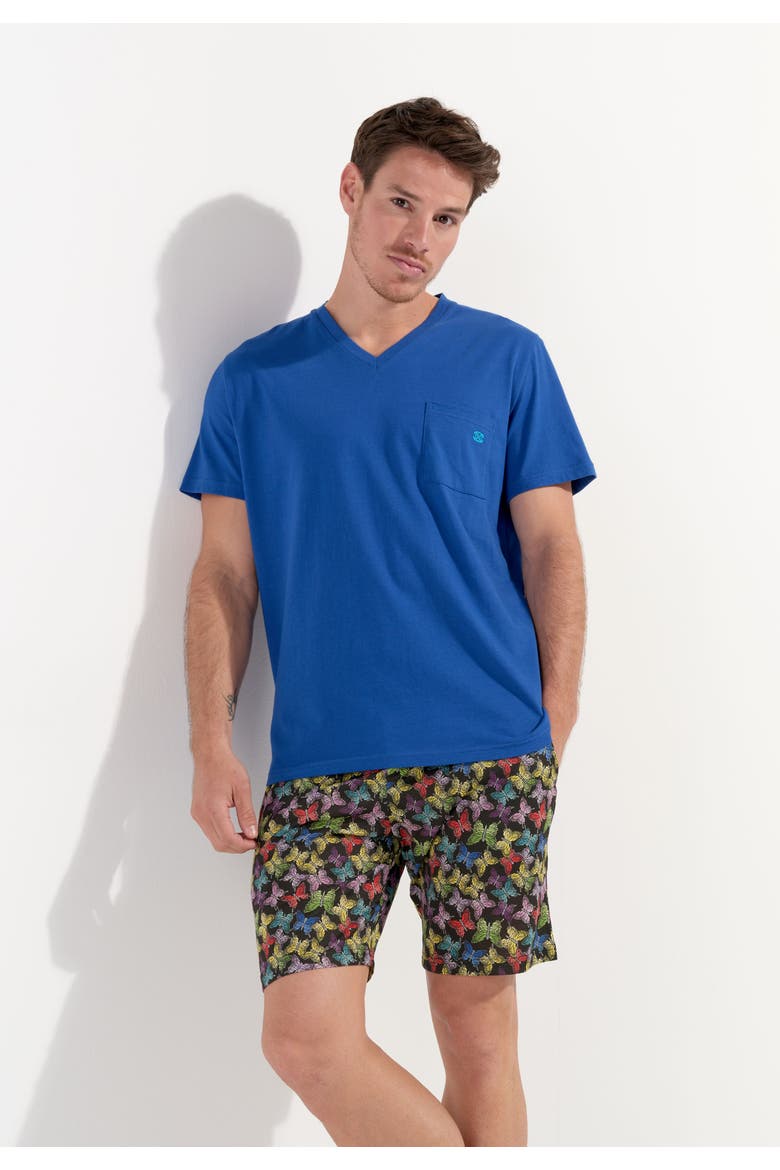 Butterfly Short Sleepwear, Alternate, color, Multico Print