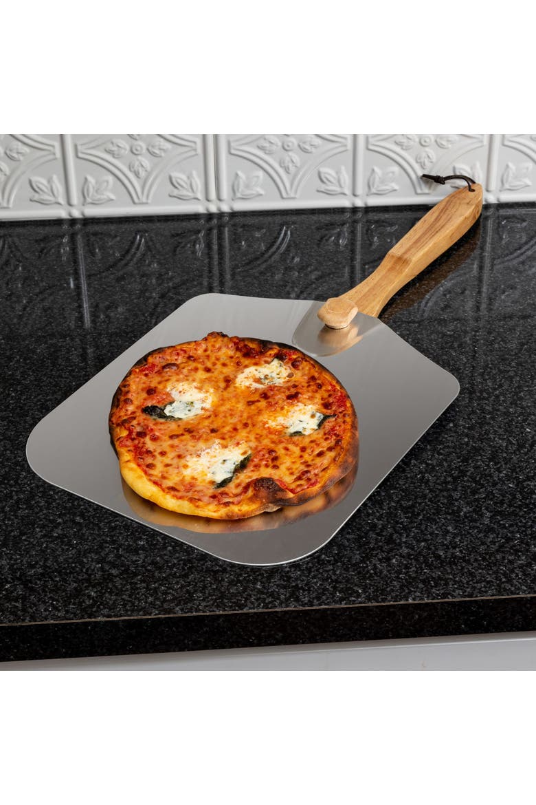 Aluminum Pizza Peel w/ Folding Handle, 12x14-Inch, Alternate, color, Metallic Silver