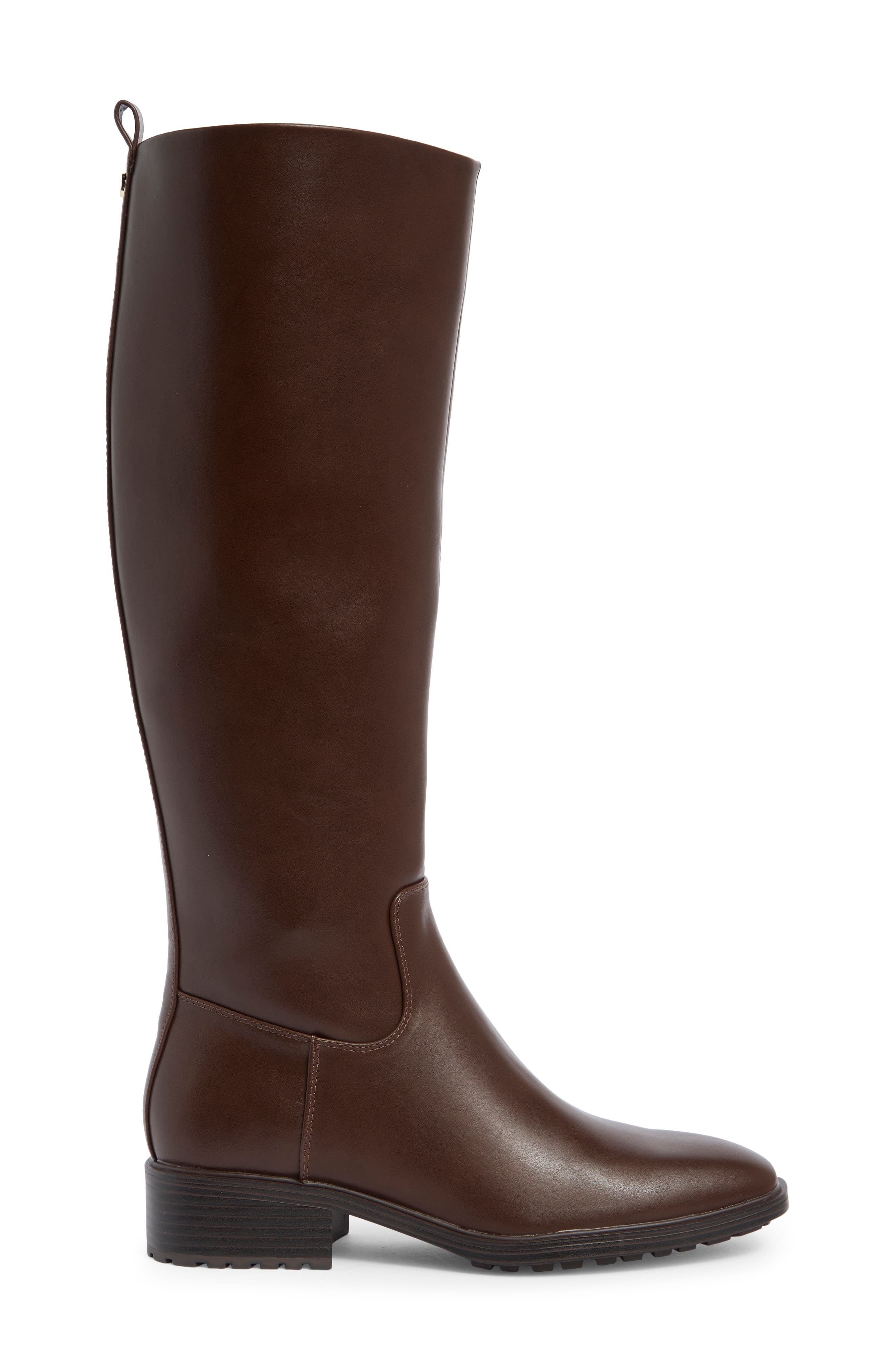 Nine West Blondy Square Toe Knee High Boot, Alternate, color, Dark Brown 200