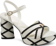 KARL LAGERFELD PARIS Hickory Stitch Platform Sandal