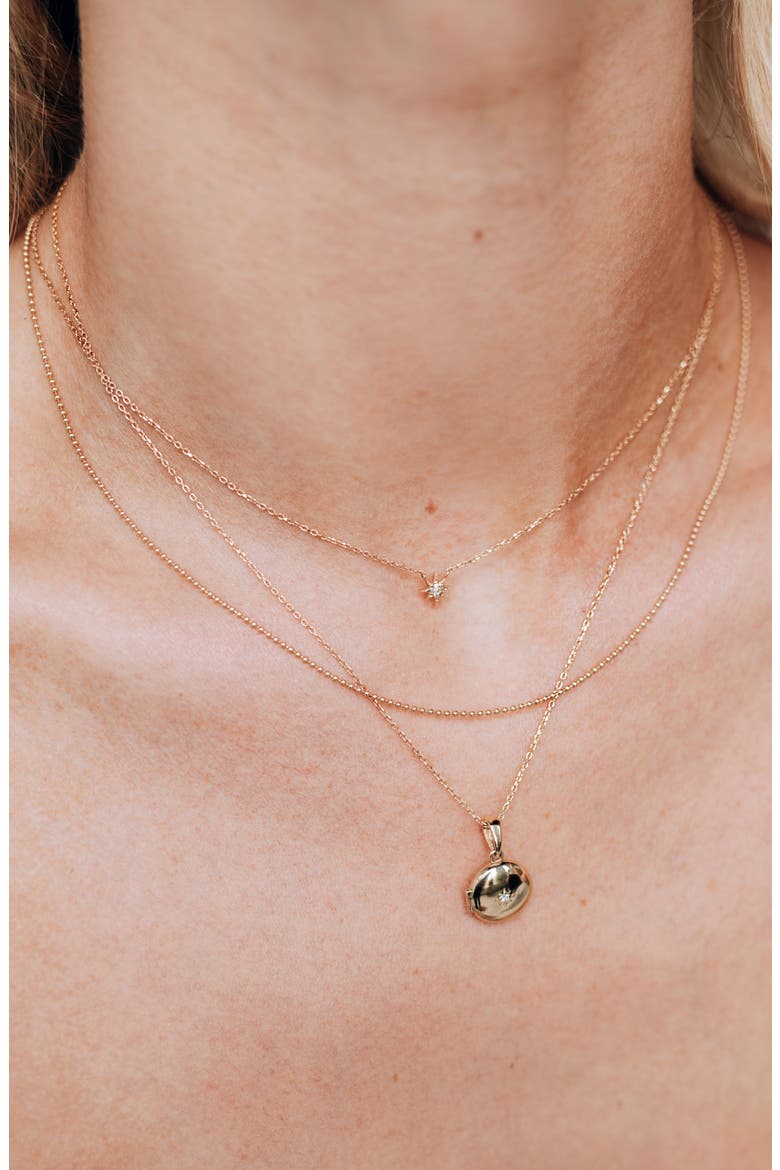 Diamond Burst Mini Locket Enhancer, Alternate, color, 14K YELLOW GOLD/ DIAMOND