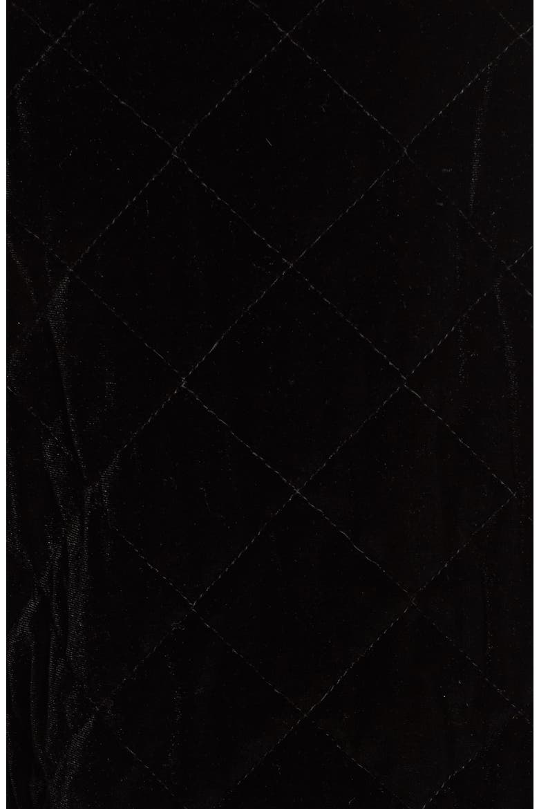 Quilted Sequin & Velvet Bomber, Alternate, color, BLACK