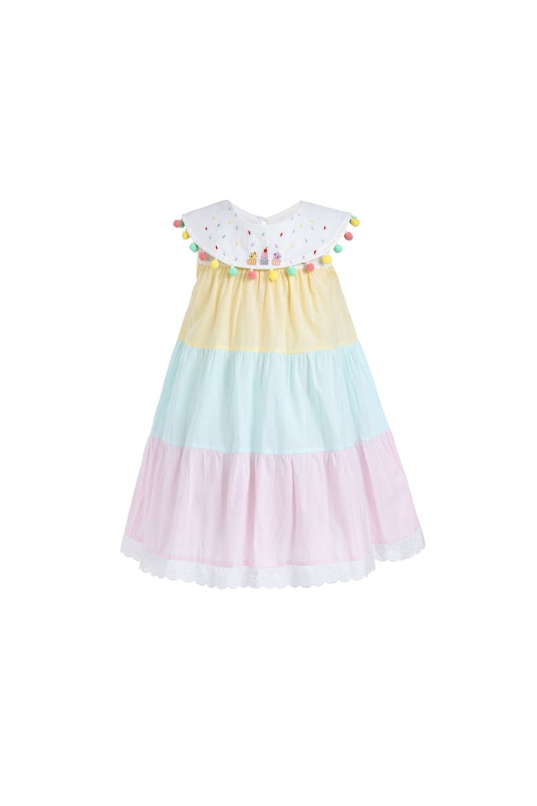 Layered Pom Dress, Alternate, color, Pink