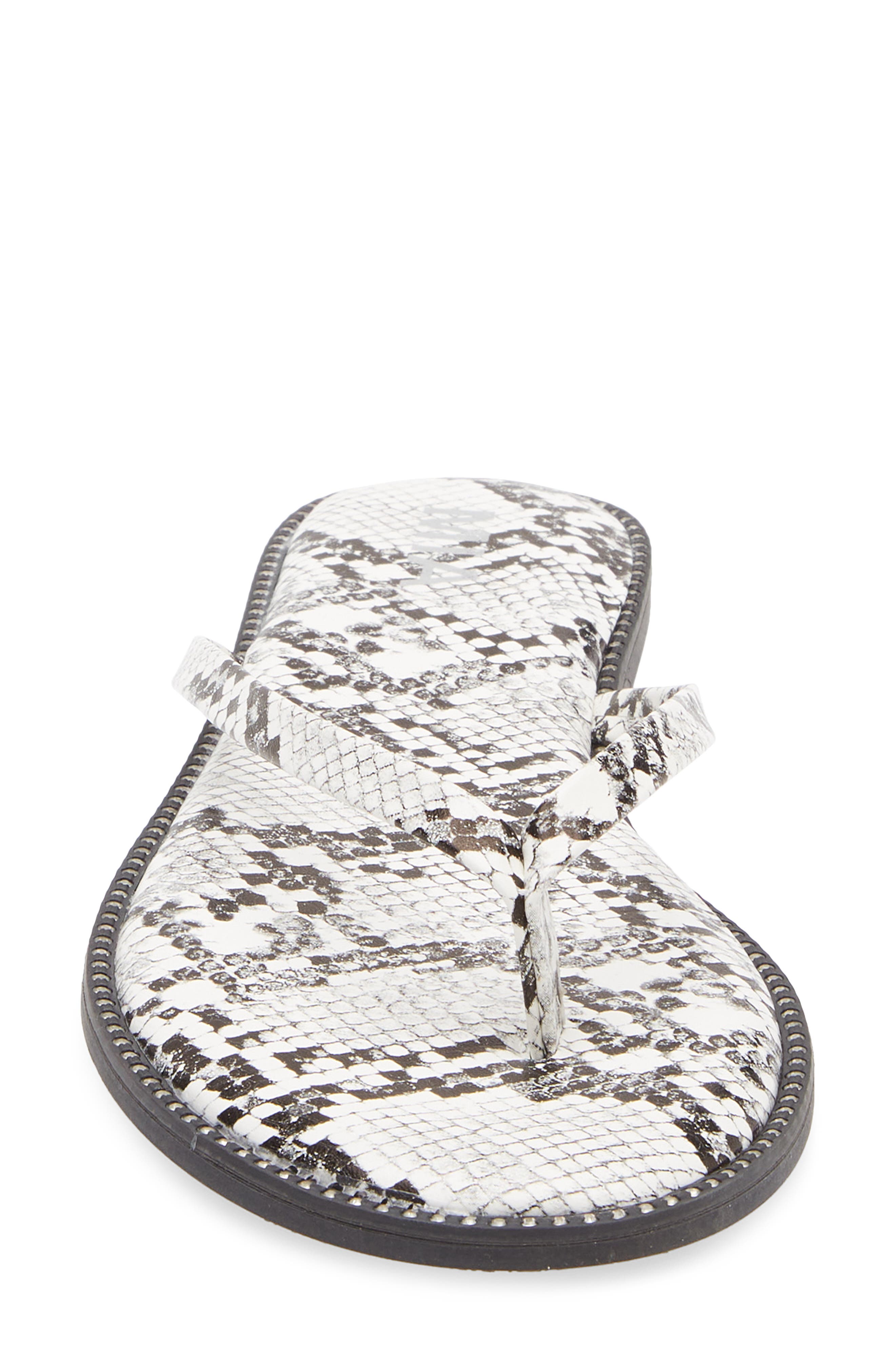 MIA Aster Flip Flop, Alternate, color, White Snake Emobossed