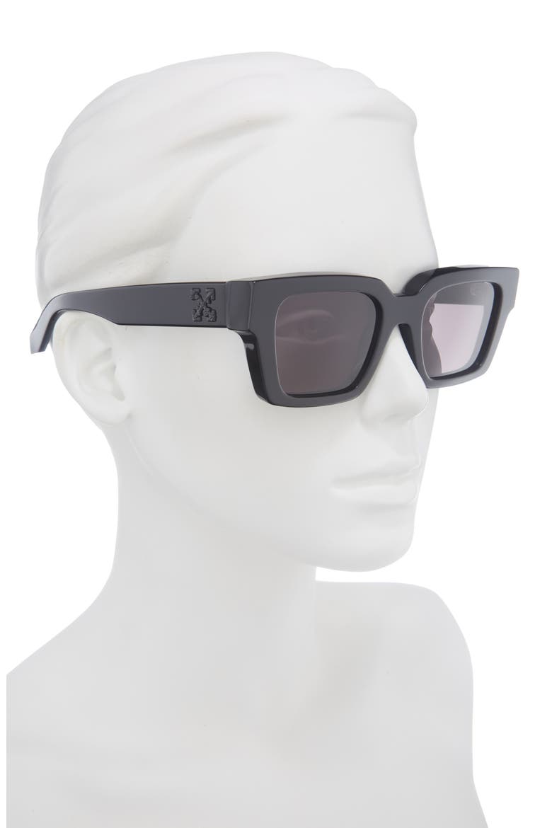 Virgil 53mm Square Sunglasses, Alternate, color, BLACKLOGO BLACK DAR