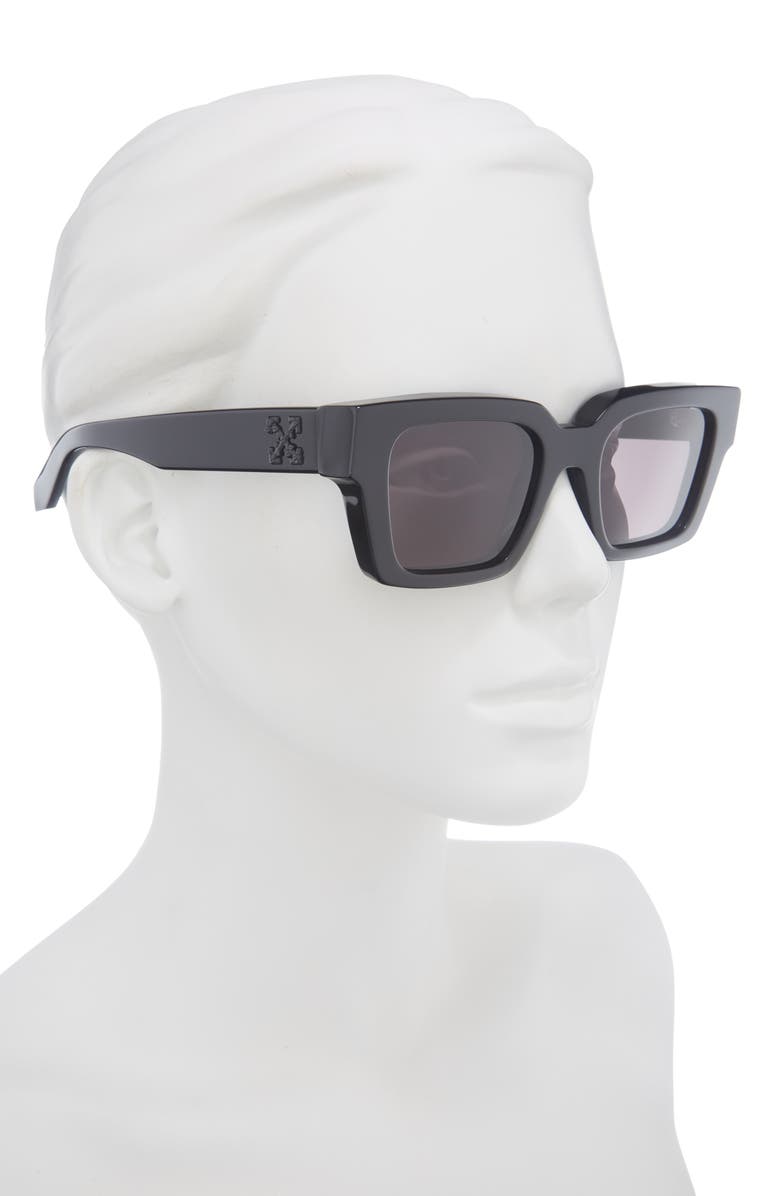 Off-White Virgil 53mm Square Sunglasses, Alternate, color, Blacklogo Black Dar
