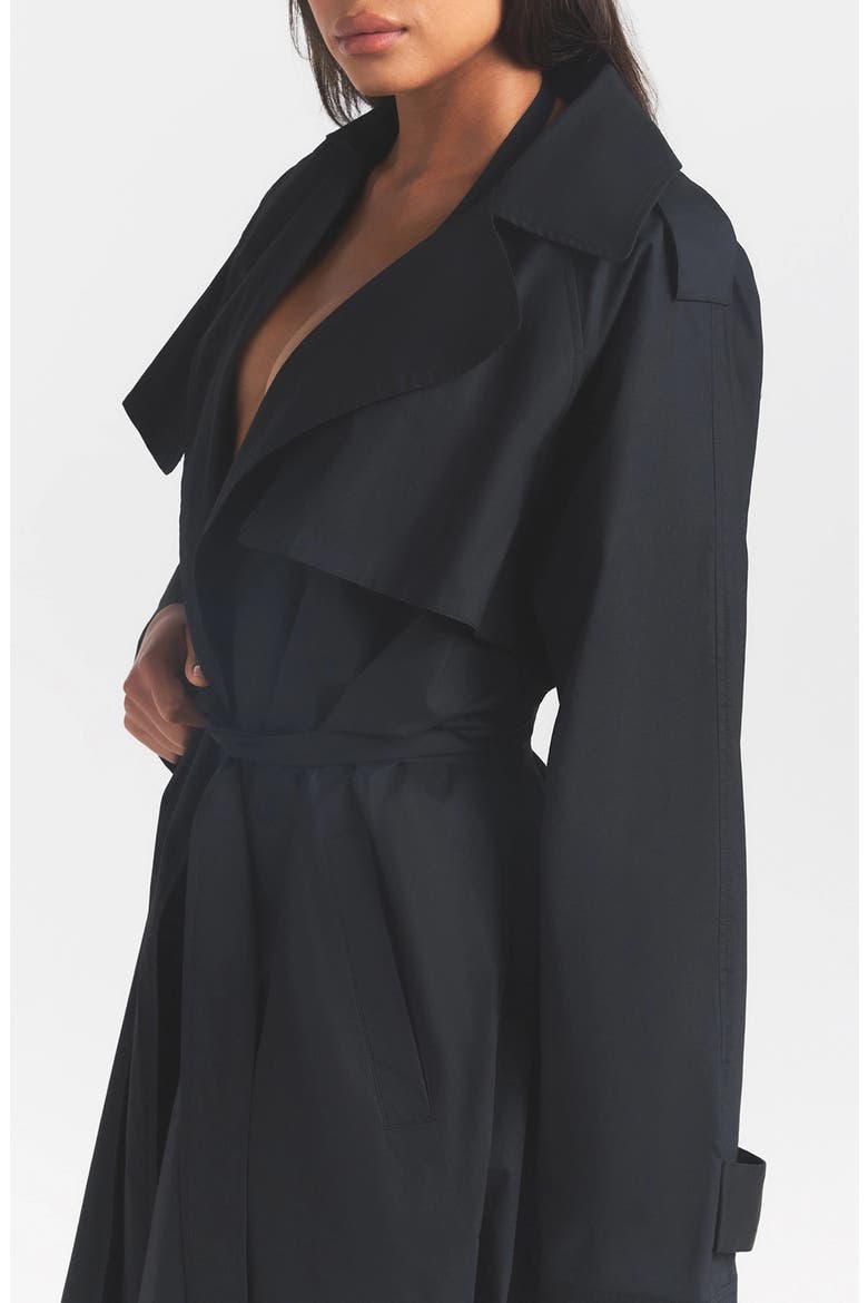 Oversize Trench Coat, Alternate, color, ONYX