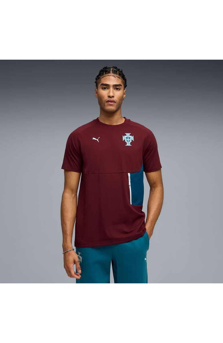 PUMA Men's Puma Maroon Portugal National Team PumaTech Pocket T-Shirt, Main, color, Maroon
