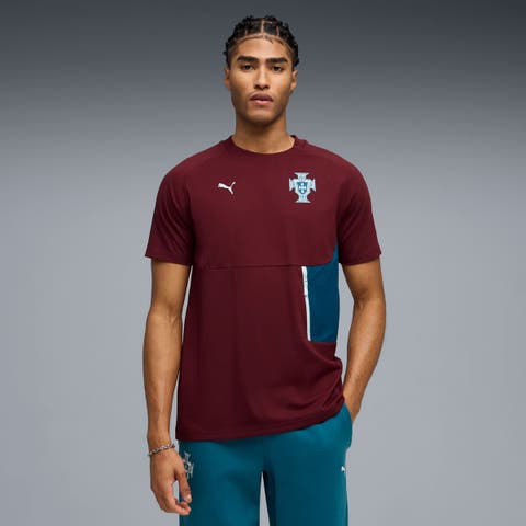 Men's Puma Maroon Portugal National Team PumaTech Pocket T-Shirt