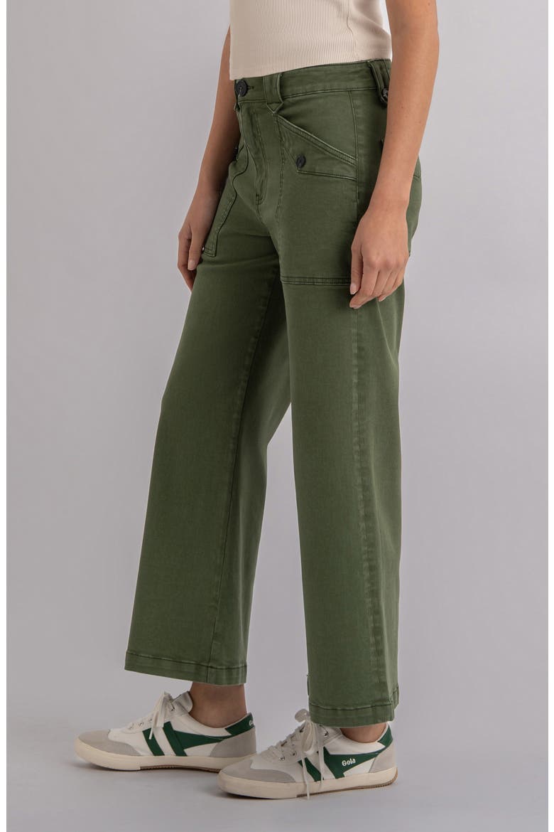 Meg High Waist Wide Leg Utility Pants, Alternate, color, DILL