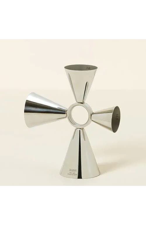 Uncommon Goods 4-way Cocktail Jigger In Silver