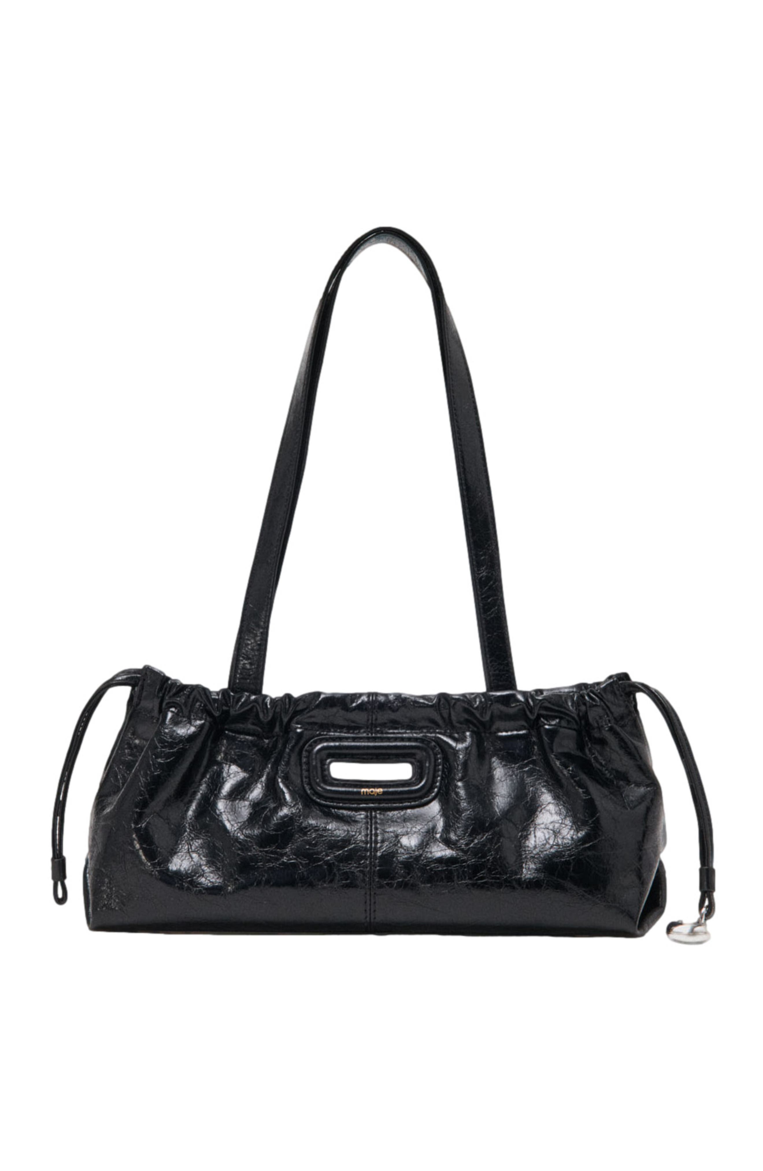 Crackled leather Milpli Gazette, Main, color, Black