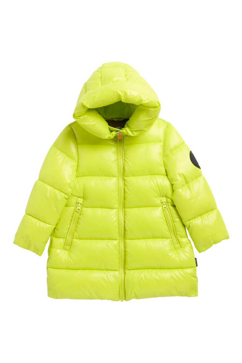 Kids' Millie Hooded Puffer Jacket, Main, color, LICHEN GREEN