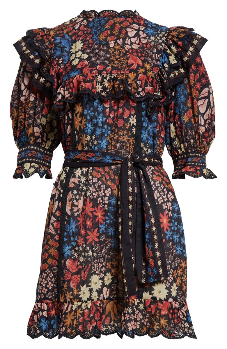 FARM Rio Jujus Garden Tie Belt Minidress, Alternate, color, 