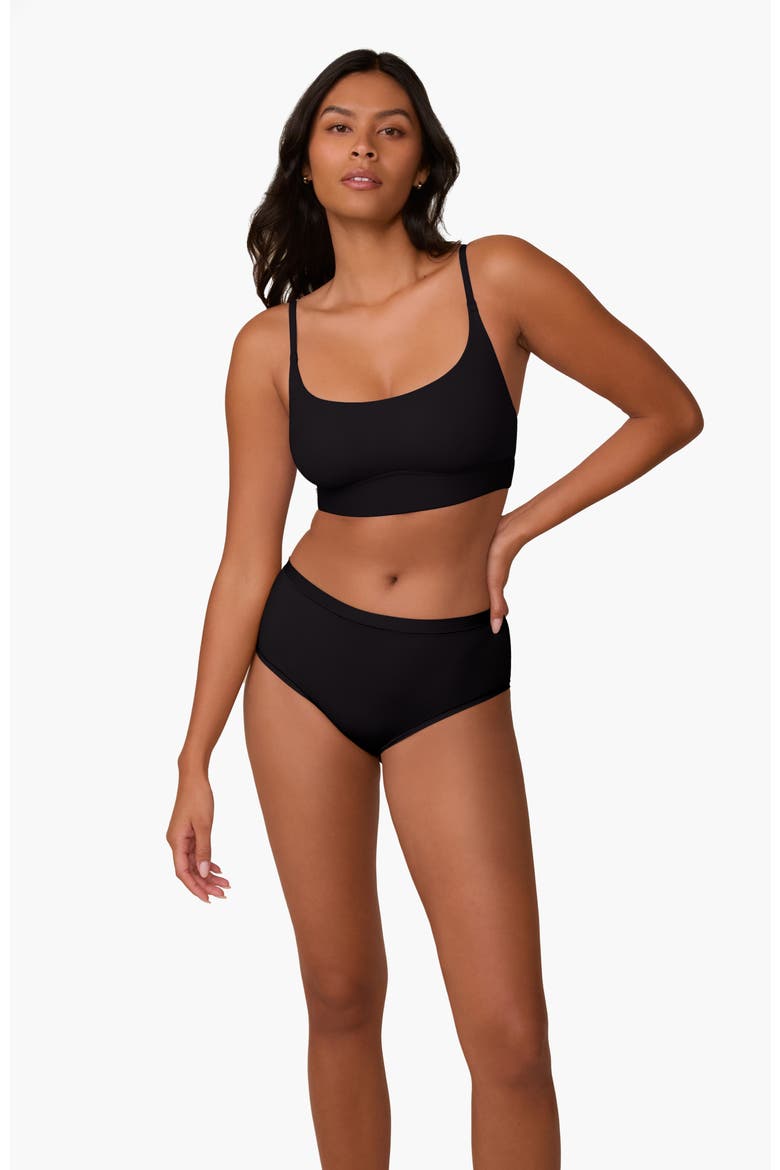 Bliss Scoop Bralette, Alternate, color, Black
