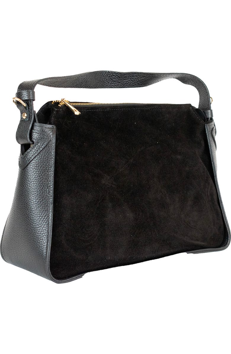 Persaman New York Talia Suede Shoulder Bag, Alternate, color, Black