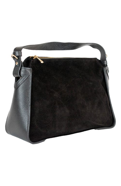 Persaman New York Talia Suede Shoulder Bag In Black