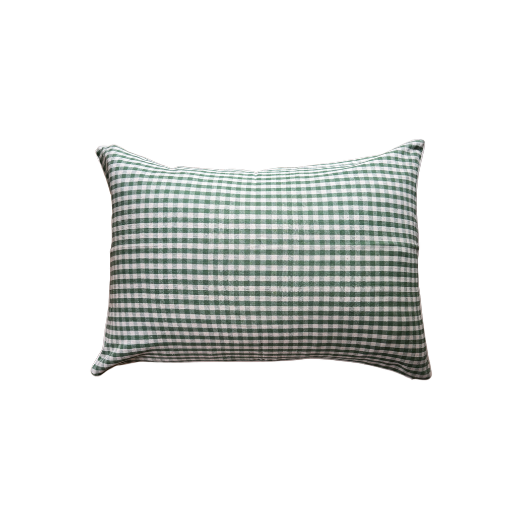 KD Weave Gingham Pillow Cover - Cover Only in Olive - 16 X 23  product