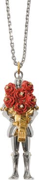 Burberry Knight Rose Charm Necklace