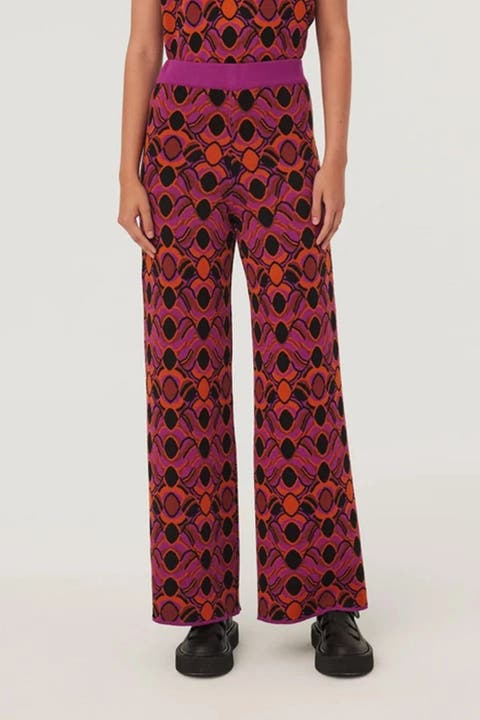Patterned Knit Trousers