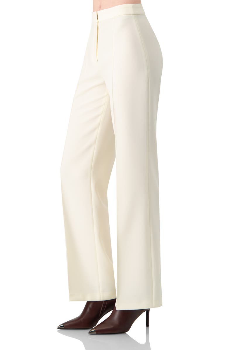 IVONNE Straight-Leg Tailored Trousers in Natural Tone, Alternate, color, 