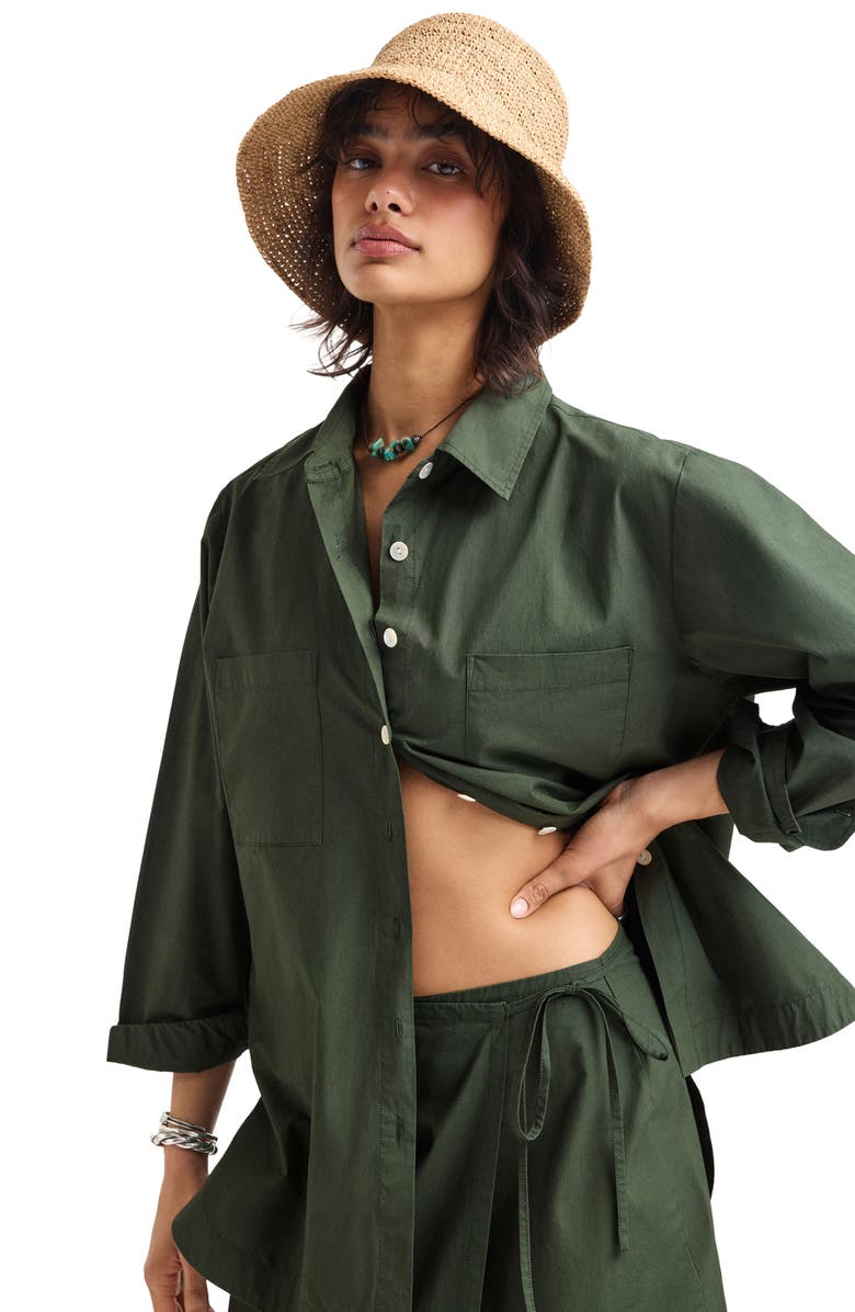 Vitamin A<sup>®</sup> Nadia Cover-Up Shirt, Alternate, color, Forest