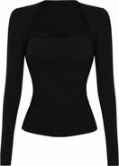 TA3 Mega Sculpting Ruched Long Sleeve Top
