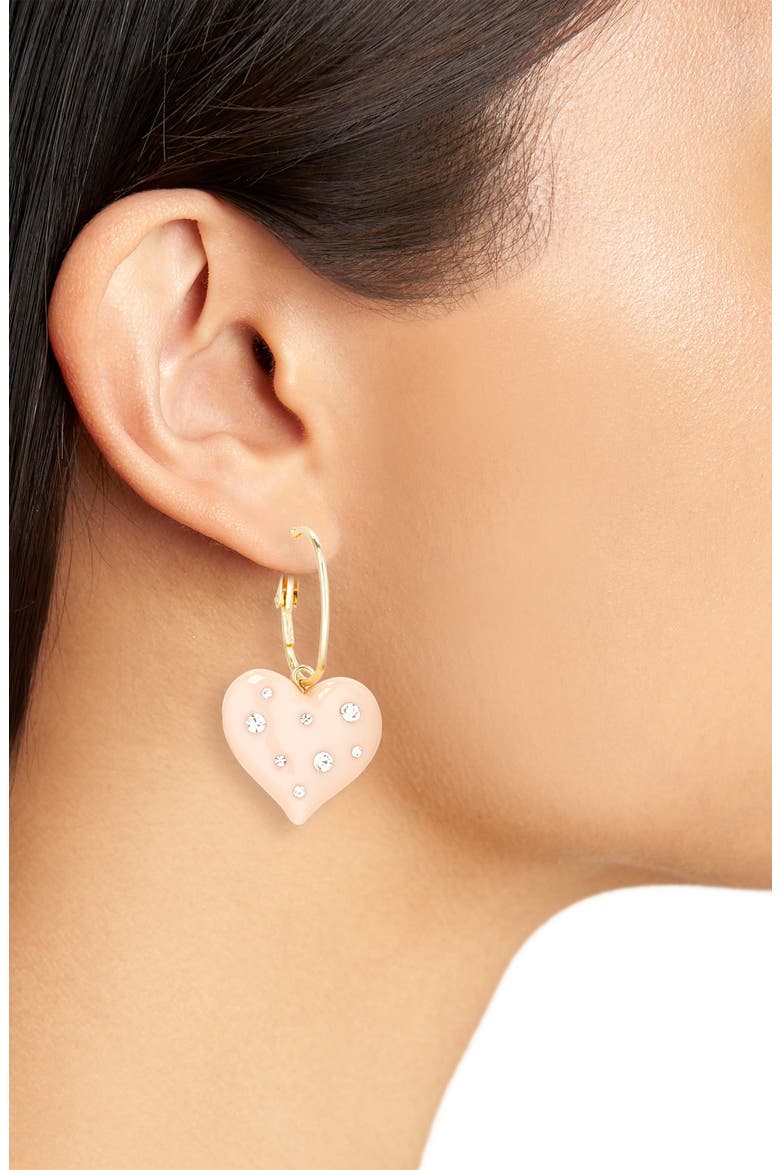 Zaynab Heart Drop Earrings, Alternate, color, GOLD
