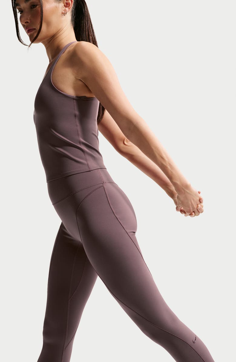 Nike Universa Dri-FIT High Waist 7/8 Leggings, Alternate, color, Tattoo/ Burgundy Crush