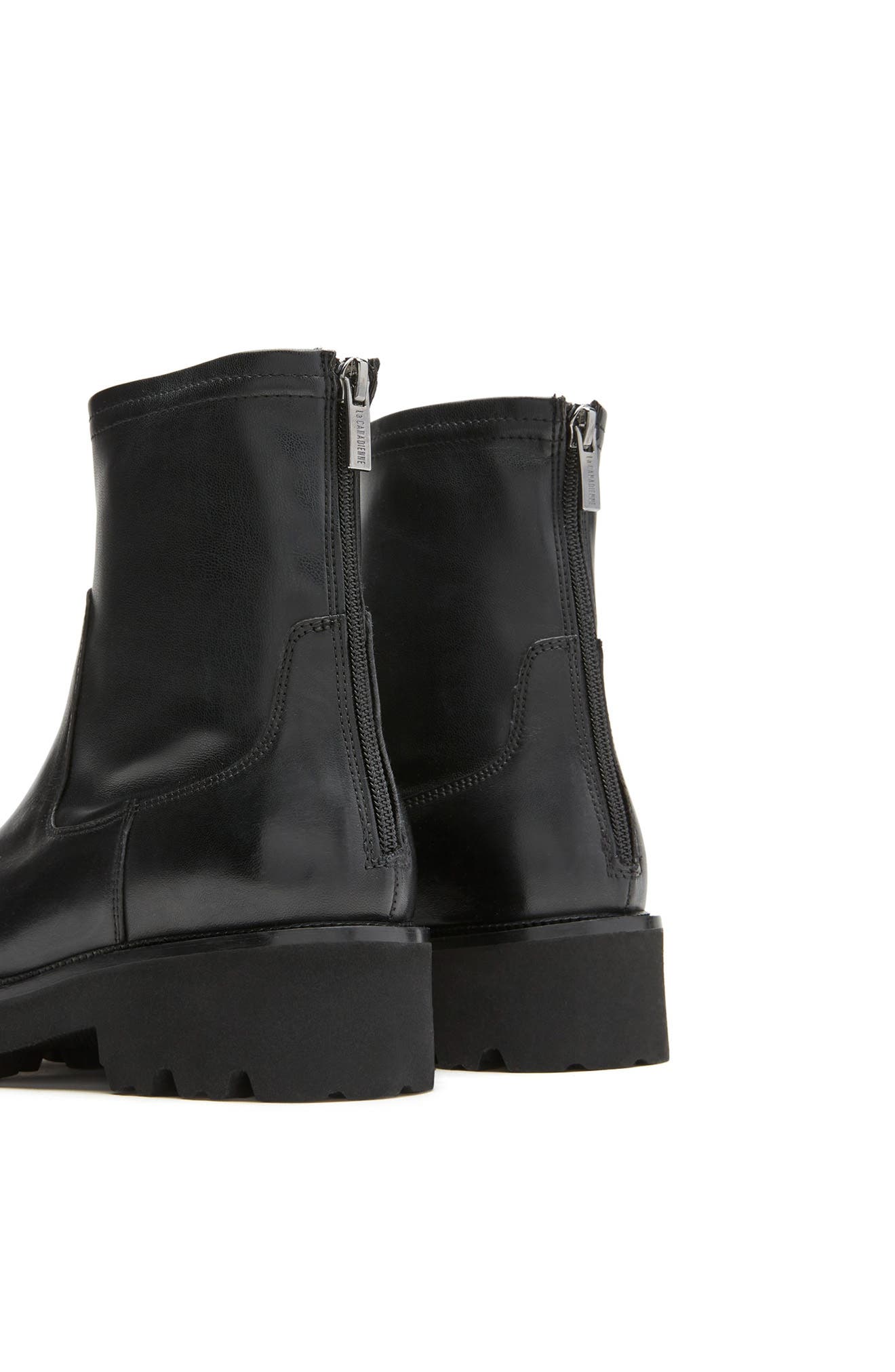 Adventure Leather Platform Bootie, Alternate, color, BLACK LEATHER