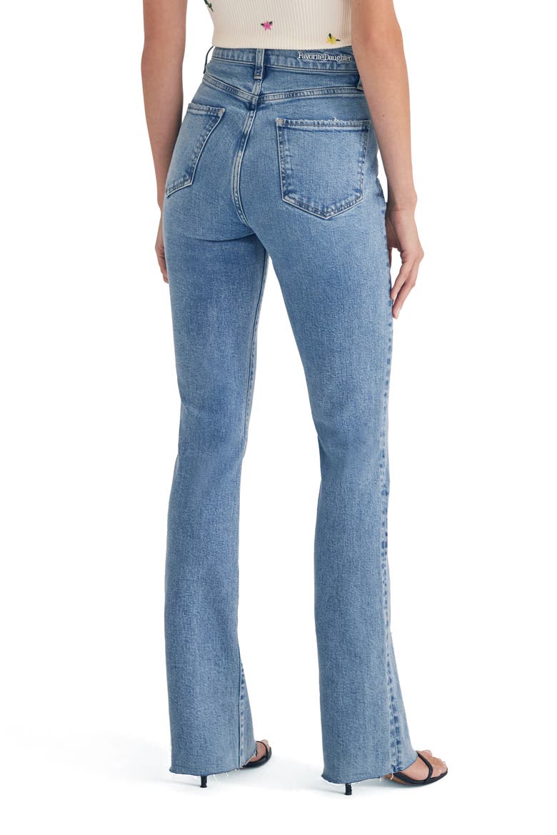 The Valentina Raw Hem Super High Waist Bootcut Jeans, Alternate, color, INDIO
