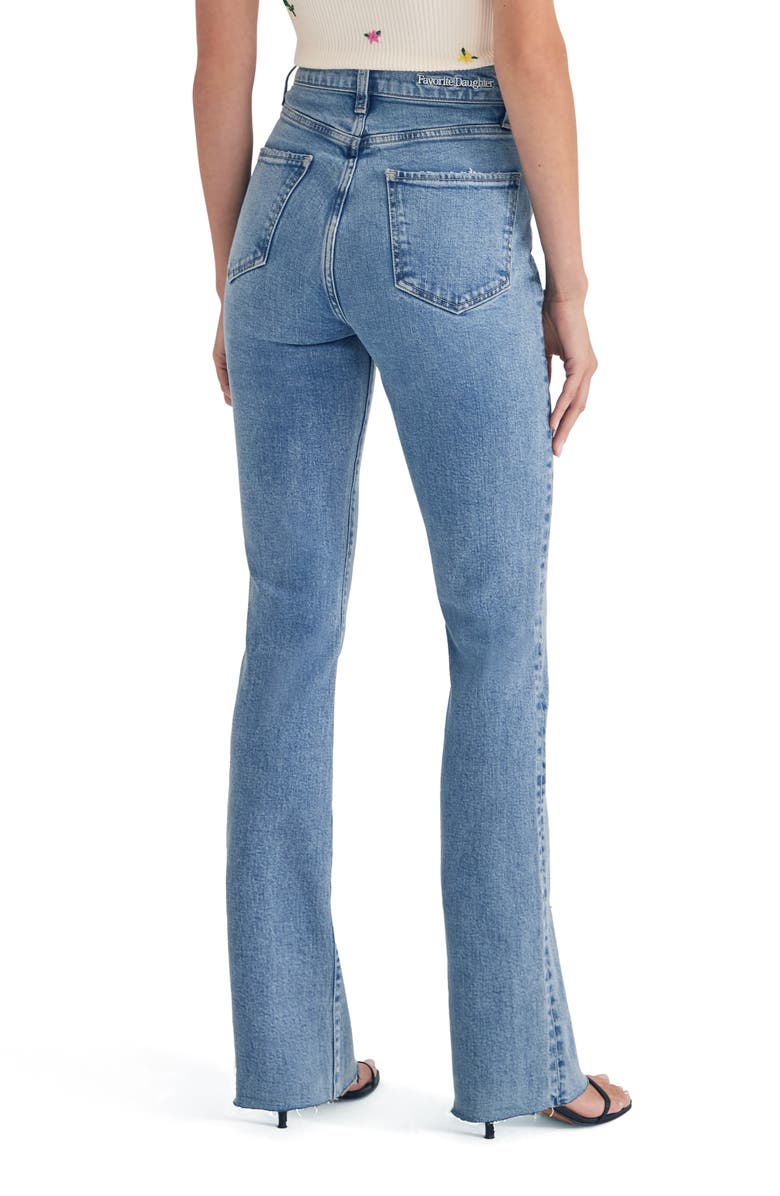 Favorite Daughter The Valentina Raw Hem Super High Waist Bootcut Jeans, Alternate, color, 