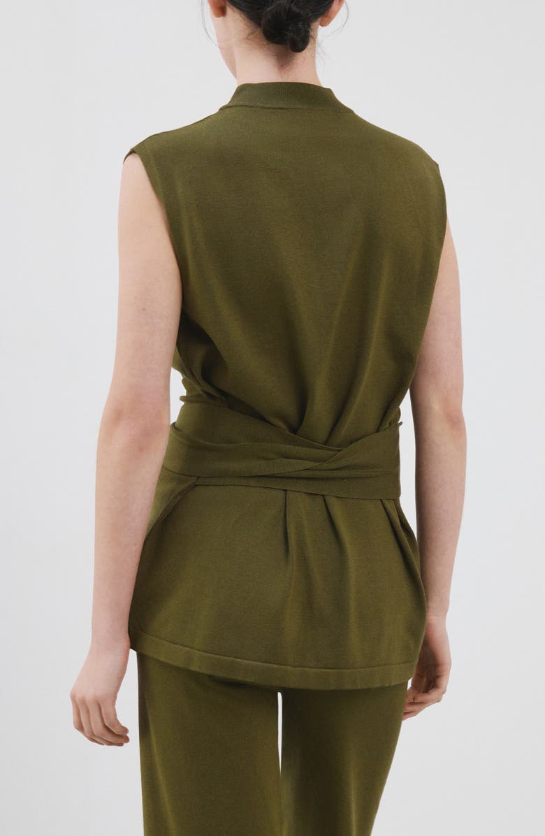 MANGO Belted Sleeveless Top, Alternate, color,