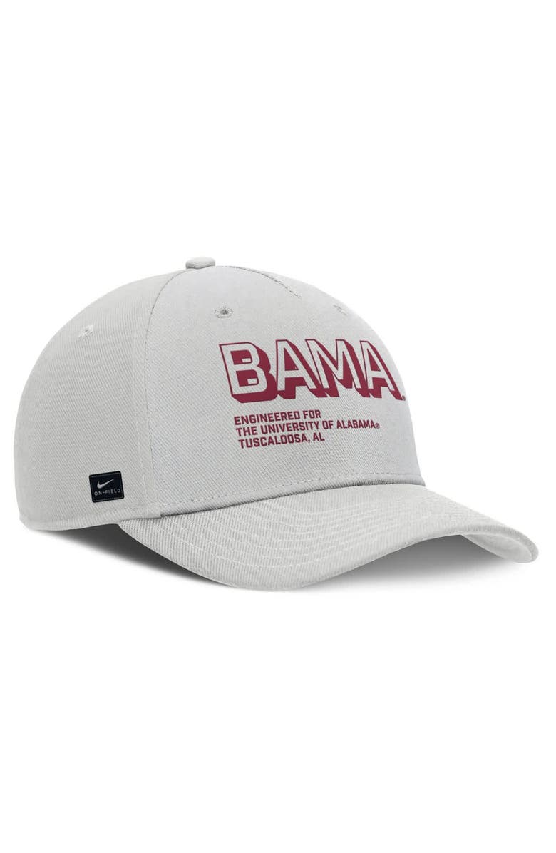 Nike Men's Nike Gray Alabama Crimson Tide 2025 Sideline Dust Pinched Rise Adjustable Hat, Alternate, color, Gray